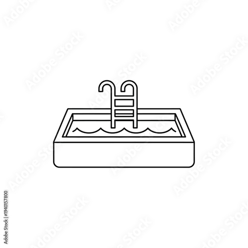 Modern Indoor Swimming Pool with Ladder and Clear Water for Relaxation and Wellness