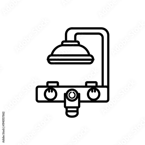 Modern Industrial Showerhead with Adjustable Temperature Control for Bathroom Use