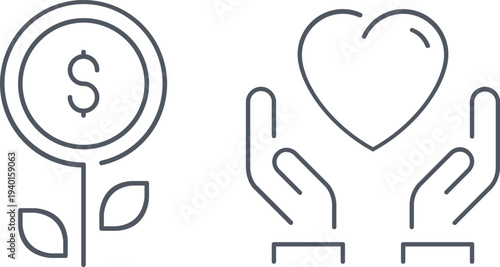 Impact Fundraising and Humanitarian Aid Illustration for NGOs Vector