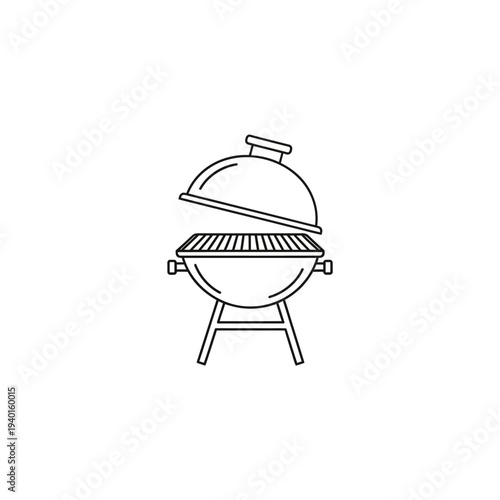 Modern Portable Charcoal Grill with Dome Lid for Outdoor Cooking