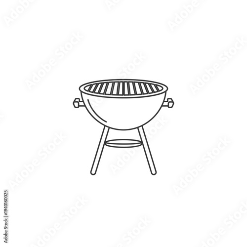 Modern Portable Charcoal Grill with Handle for Outdoor Cooking and Barbecue