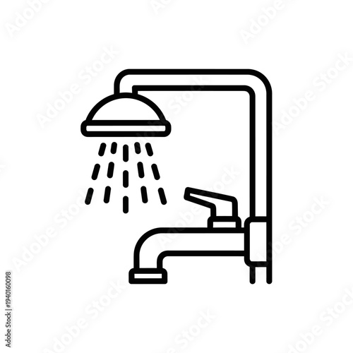 Modern Showerhead and Faucet Faucet for Bathroom Plumbing Installation