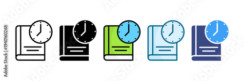 Study Planner Icon Set Multiple Style Collection