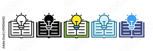 Learning Innovation Icon Set Multiple Style Collection