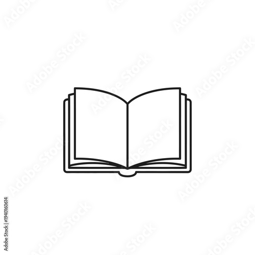 Open Book Illustration with Clear Pages for Reading and Learning
