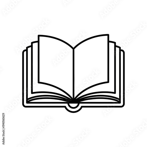 Open Book Illustration for Educational and Reading Concept Designs