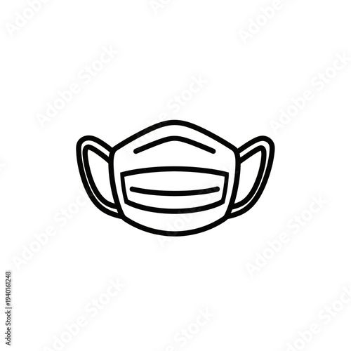 Person Wearing Medical Face Mask for Protection and Hygiene Purposes