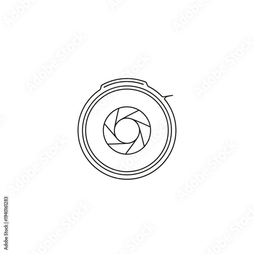 Professional Camera Lens with Aperture and Focus Elements for Photography Equipment