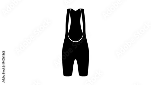 cycling shorts symbol, black isolated silhouette
