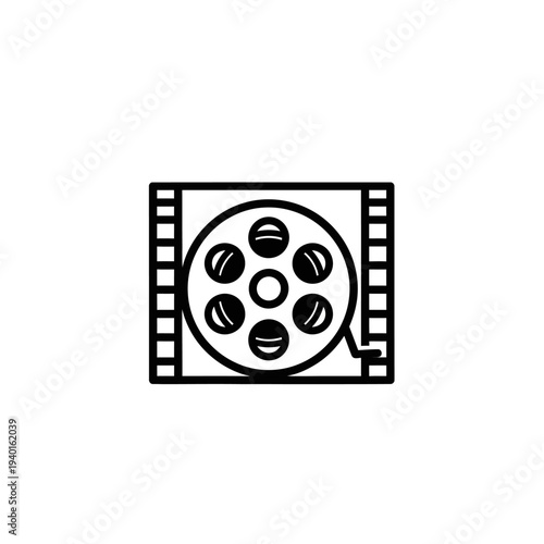 Professional Illustration of a Microfilm Reel for Data Storage and Archiving