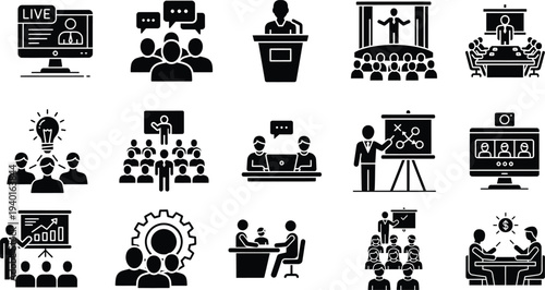 People discuss business ideas during a.