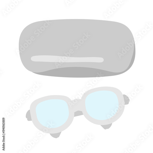 メガネとメガネケースのイラスト