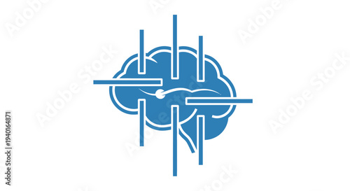 Blue cloud logo with crosshair target symbolizing focus and technology.
