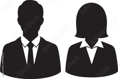 silhouettes of people working group of standing business people vector eps 10