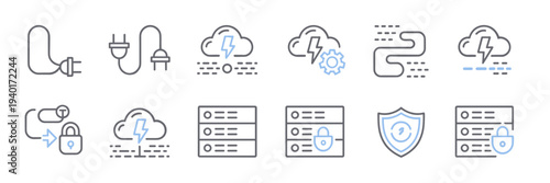 Smart agent API integration vector icon sheet – Ideal for tech blogs, software documentation, or web development resources.