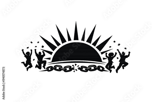 “Festive Music and Dance Celebration Black Silhouette Vector” 