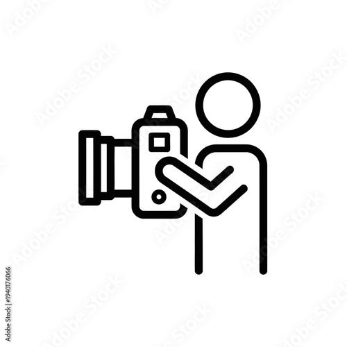 Professional Photographer Taking High-Quality Photos with Camera Equipment