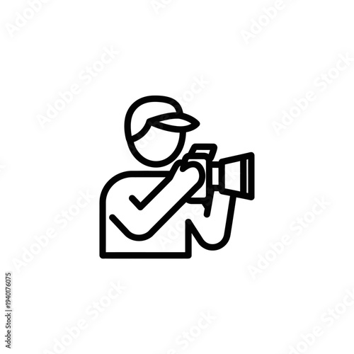 Professional Photographer Taking High-Quality Shot with Digital Camera