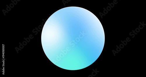 Abstract Blue Gradient Circle Animation on Black Background (4K)