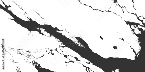 A grunge black ink splash and splat vector illustration featuring a dirty paint texture with artistic spray stains and a splatter border design on a paper background pattern