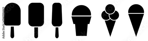 Set of ice cream icons