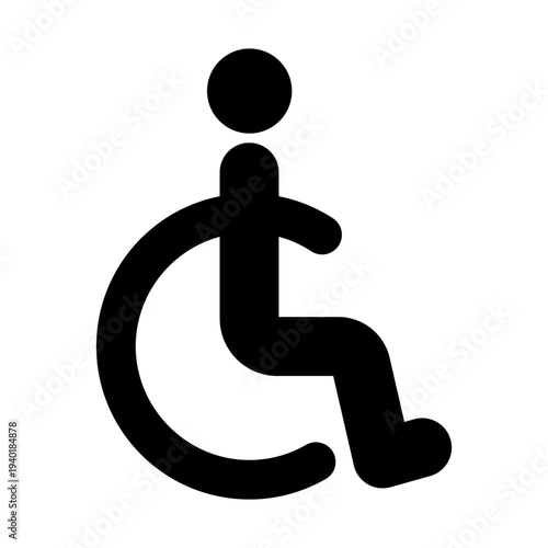 Wheelchair icon. Handicapped symbol.