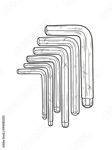 Line art allens keys 