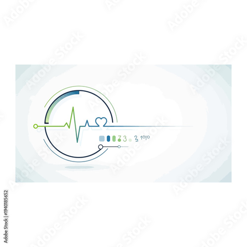 Blurry logo with a green and blue circular design and illegible text