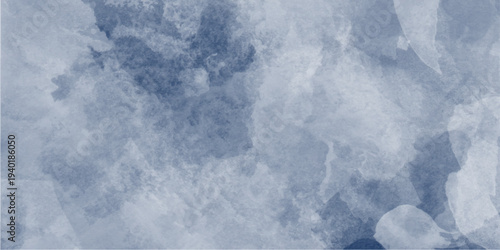 Abstract painted blue watercolor on paper texture background, light blue wash with abstract blob design, classic hand painted Blue watercolor background for painted paper textured,