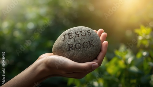 A stone inscribed with 