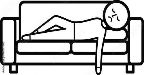 man sleeping on the sofa