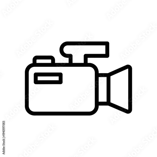 Professional Video Camera Icon for Filmmaking and Media Production