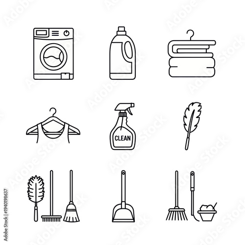 Cleaning tools and supplies for a sparkling clean home