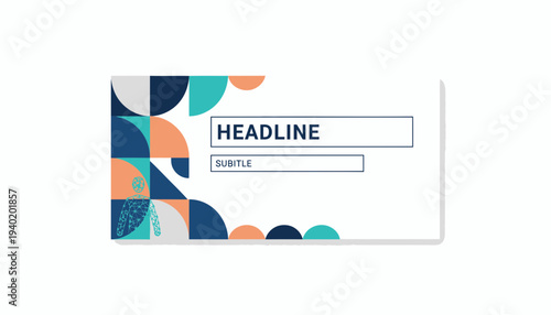 Modern Geometric Presentation Slide Template for Business Context