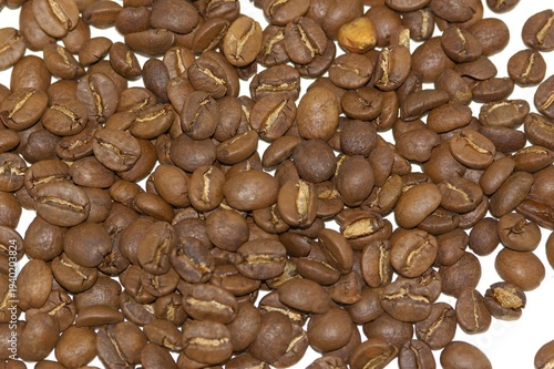 Roasted brown coffee beans for delicious coffee
