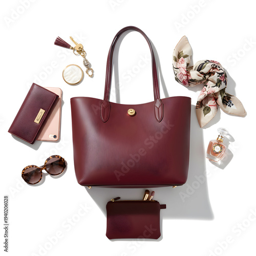 ladies handbag and things with accessories