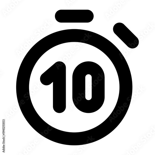 Stopwatch timer with ten seconds