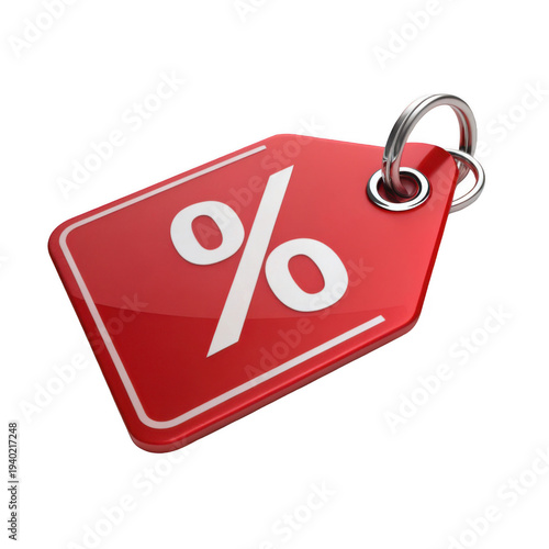 Discount tag isolated on transparent background