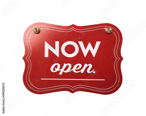 Open sign isolated on transparent background