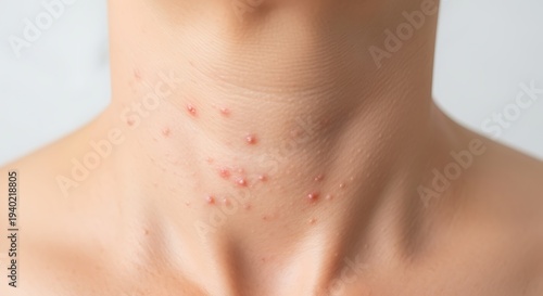 Wallpaper Mural Acne on neck skin with red bumps and pimples acne on neck skin with red bumps and pimples Torontodigital.ca