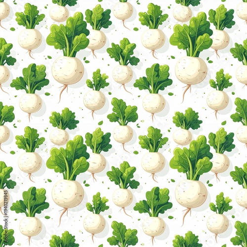 A delicious gourmet meal featuring a seamless pattern of fresh herbs and spices served on a white plate with healthy green vegetables and vegetarian appetizers for a gourmet dinner