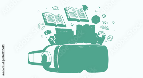 Cartoon vector illustration of a man watching television while sitting in a room with a TV set