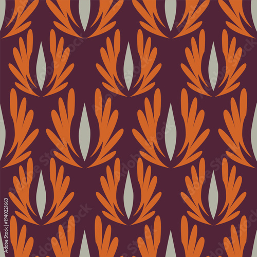 Abstract seamless floral pattern. Spring Trendy flowers print, Plant background, design for fabric, cloth design, covers, wallpapers, print, scrapbooking