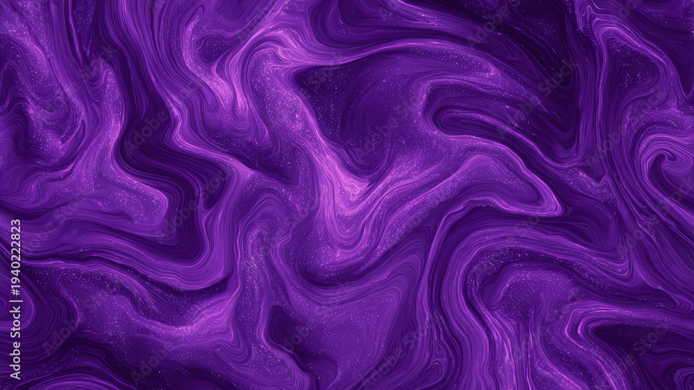 Fototapeta premium Abstract violet purple magenta liquid marble swirl fluid paint texture background