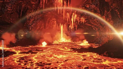 Infernos Embrace - A Volcanic Symphony of Fire and Light.