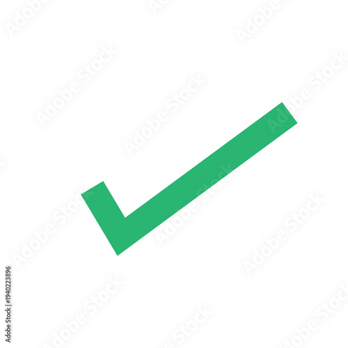 A green checkmark on a white background