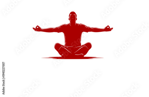 Soccer Striker Zen Meditation Celebration Silhouette, Football Legend Goal Pose Vector Sticker, Mindful Sports Athlete Illustration