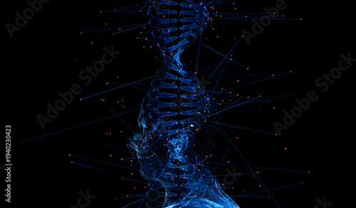 Fényképezés Human biotechnology DNA tissue structure