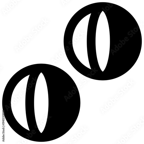 Gooseberries Outlined stroke vector icon with black-filled details.