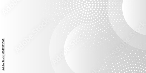 A minimalist abstract background featuring overlapping curves and circular shapes in various shades of gray, creating a smooth gradient and subtle depth